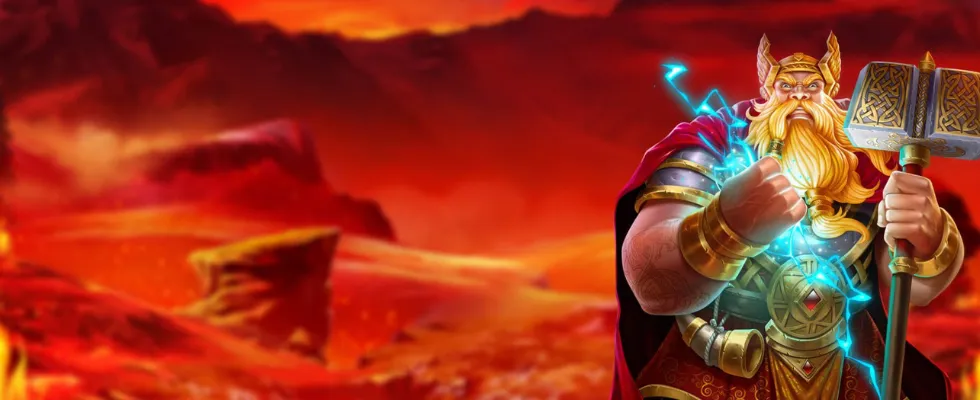 Bannière promotionnelle du bonus de bienvenue de Thor Casino, affichant des tours gratuits et un thème mythologique nordique.